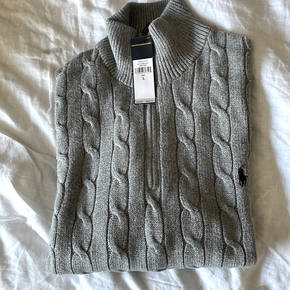 Brand new Polo cable knit sweater